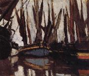 Claude Monet Fishing Boats painting